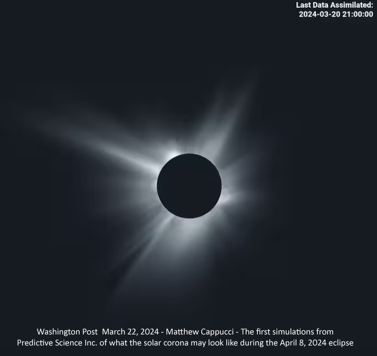 Solar Corona Prediction for 8 Apr 2024
