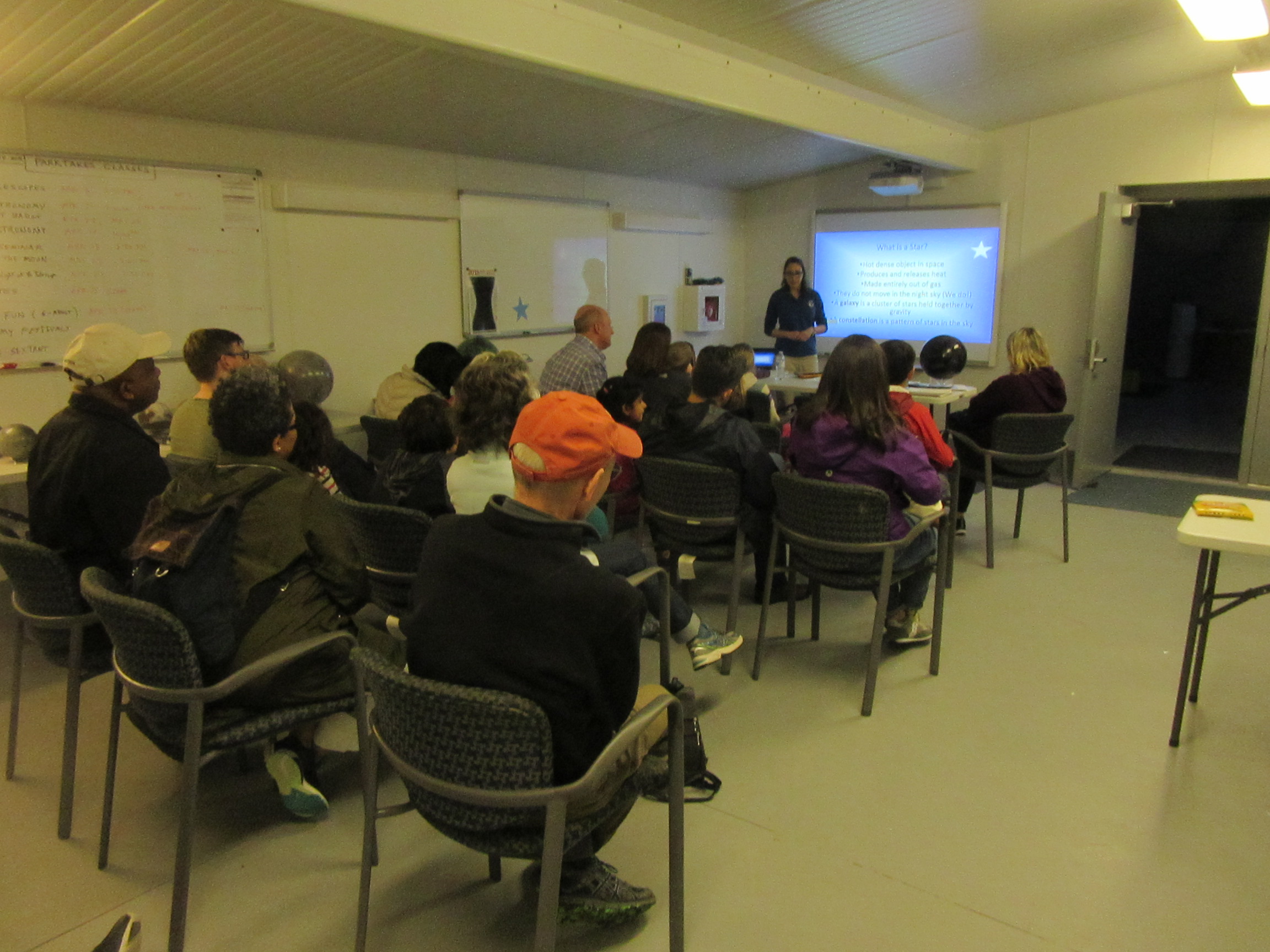 Astronomy Fun Night Instructor Eve Kassalow Apr 2018